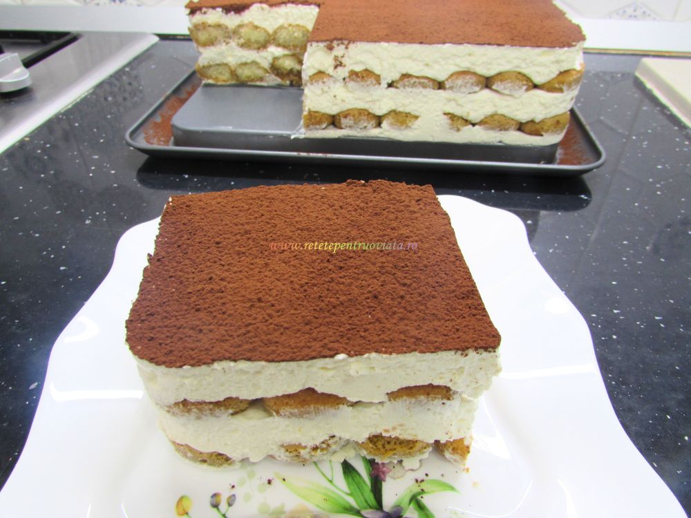 Tiramisu cu mascarpone si frisca, fara oua