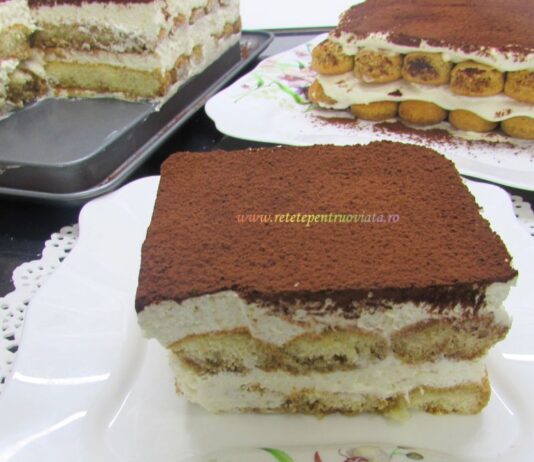 Tiramisu cu Mascarpone si Frisca, fara Oua Tiramisu cu Mascarpone si Frisca fara Oua