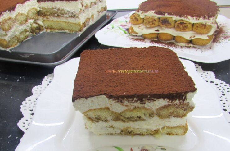Tiramisu cu Mascarpone si Frisca, fara Oua Tiramisu cu Mascarpone si Frisca fara Oua
